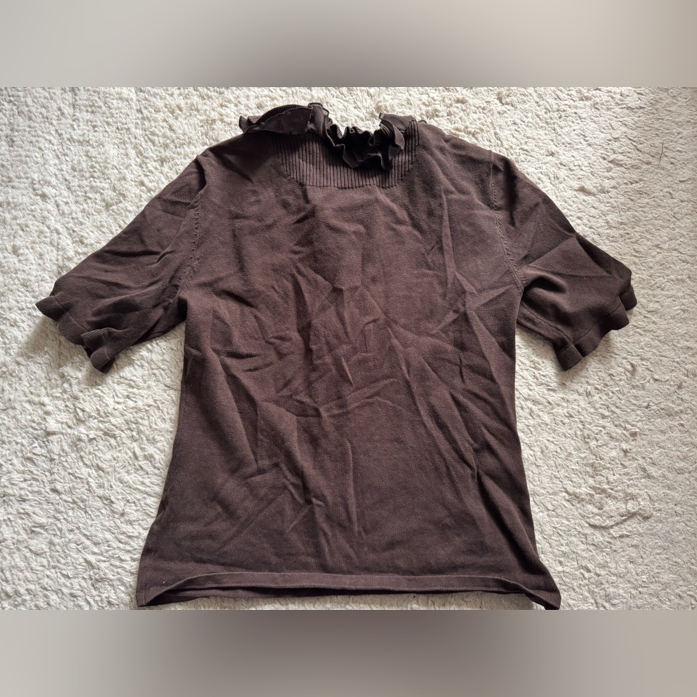 Vtg silk ruffle top - Picture 5 of 6